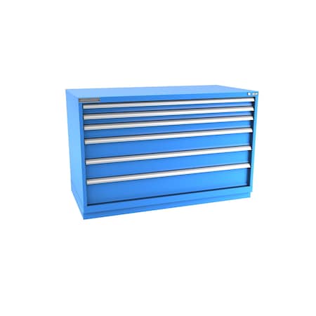 Champion Tool Storage Modular Drawer Cabinet, 6 Drawer, Blue, Steel, 56-1/2 in W x 28-1/2 in D x 36 in H D15000601ILCFTB-BB